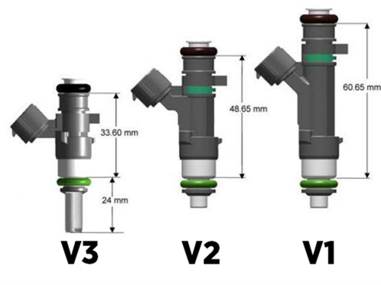 VW Audi 20v aluminium injector sleeves 4 x 24mm. 3x versions available